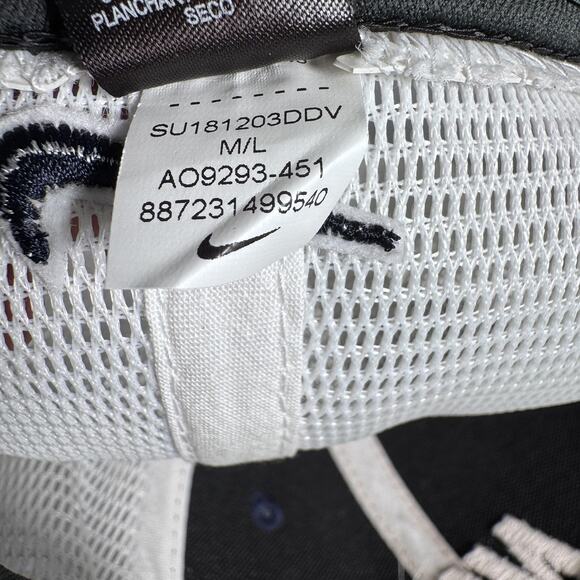 Nike Hat Cap Fitted Mens M/L Blue White Legacy91 Dri-FIT Mesh Trucker AO9293-451 - Picture 9 of 11